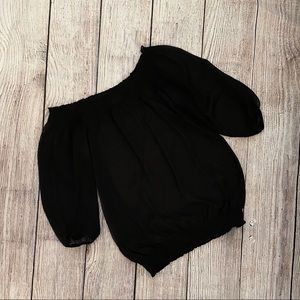 Black top polyester transparent Forever 21 size M